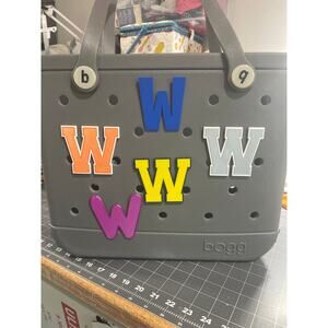 Lot of 5 Slightly Imperfect letter W Bogg Bag charms